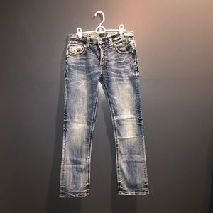 Men’s Buckle Black Jeans